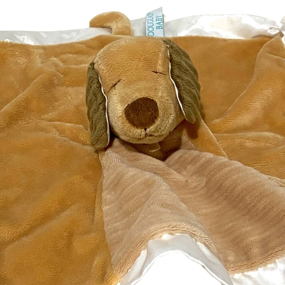 Douglas Baby Beagle Puppy Dog Lovey Tan Satin Trim Soother Security Blanket 2012